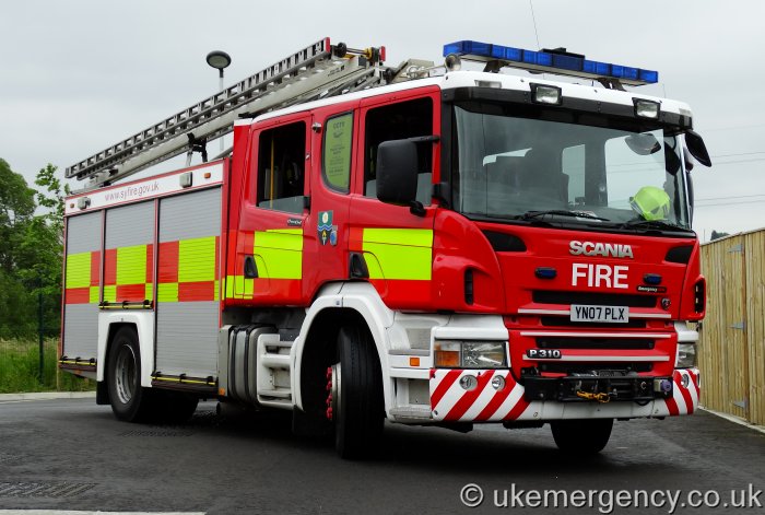 YN07 PLX South Yorkshire Fire and Rescue Service Scania P310 ...