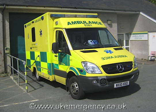 WX10 HXO A Mercedes Sprinter ambulance. This is one of a fleet of ...